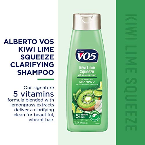 VO5 Herbal Escapes Clarifying Shampoo - 12.5 Fl Oz - Kiwi Lime Squeeze - Help Nourish, Moisturize and Hydrate Hair Leaving It Looking and Feeling Thicker, Fuller and Simply Beautiful