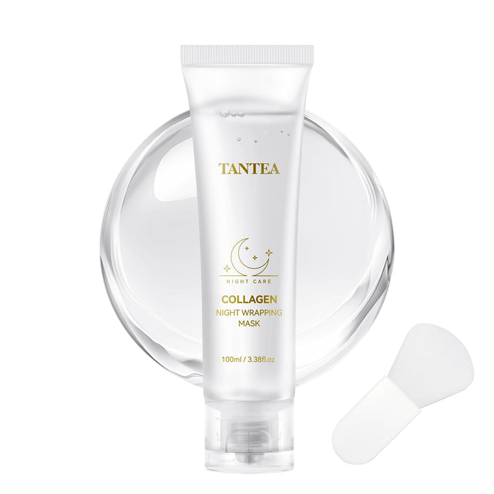 Tantea Collagen Night Wrapping Mask - Hydrating & Firming Overnight Face Mask for Pore Refinement, Natural Radiance, and Elasticity Boost - Gentle for All Skin Types - 100ml / 3.38fl oz