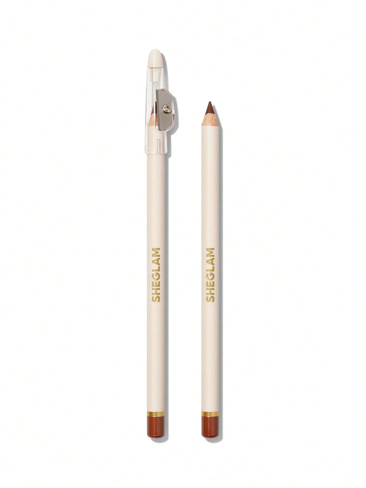 SHEGLAM Lip Facts Lip Liner Highly-Pigmented Pencil For Shaping & Sculpting Lips Long-Lasting Creamy Make Up-But First,Coffee