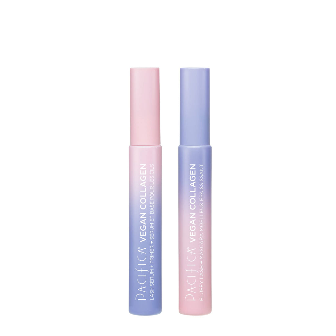 Pacifica Beauty Vegan Collagen Lash Serum and Primer & Fluffy Lash Mascara Duo Set, Makeup, Black Mascara, Volumizing, Lengthening, Conditioning, Vitamin B & E, Eyelash Serum, Eye Makeup (Set of 2)