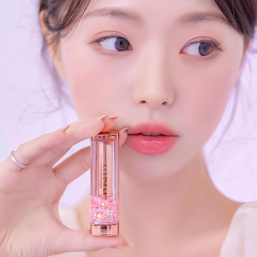 CORINGCO Sparkle Cute Lip Balm, Color Changing, Moisturizing, Shimmery Finish, #03 Swan Lake