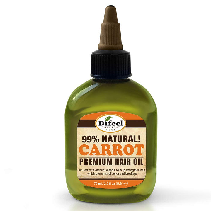 Difeel Sunflower Premium Natural Hair Oil, Carrot, 2.5 Ounce