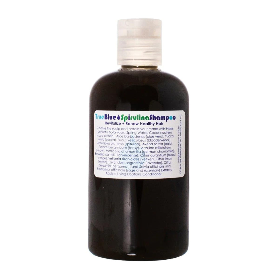 Living Libations - Organic / Wildcrafted True Blue Spirulina Shampoo (8.11 oz / 240 ml)