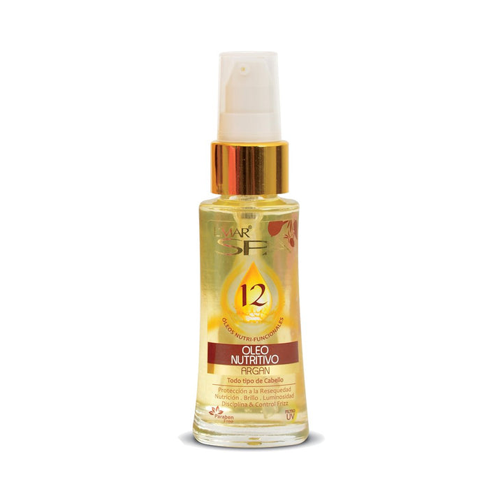 L'MAR Nutritive Argan Oil Hair Treatment with 12 Natural Oils Elixir for Softer and Healthier Hair