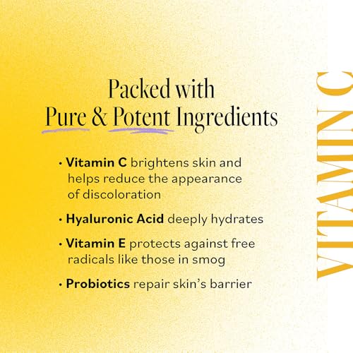 DERMA E Vitamin C Concentrated Serum with Hyaluronic Acid, Vitamin E & Aloe, All Natural, Antioxidant-Rich Concentrated Facial Serum – Firming and Brightening Vitamin C Face Serum, 2oz