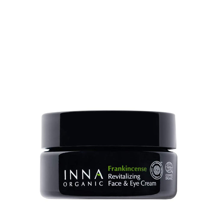 INNA ORGANIC FRANKINCENSE REVITALIZING FACE & EYE CREAM, Anti-aging, Wrinkle Care, Moisturizing, Luxury Clean Beauty, Certified Organic, 1.7 fl.oz.