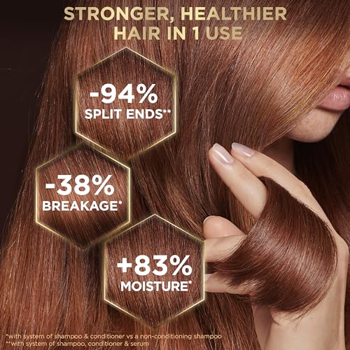 Garnier Whole Blends Honey Treasures Repairing Shampoo, for Dry, Damaged Hair, 22 Fl Oz, 2 Count (Packaging May Vary)