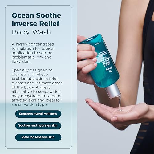 Abundant Natural Health Ocean Soothe Inverse Relief Body Wash with Highly Concentrated Pure Magnesium Salts to Cleanse and Hydrate Dry, Flaky Skin, Moisturizing, Fragrance-Free, 240mL
