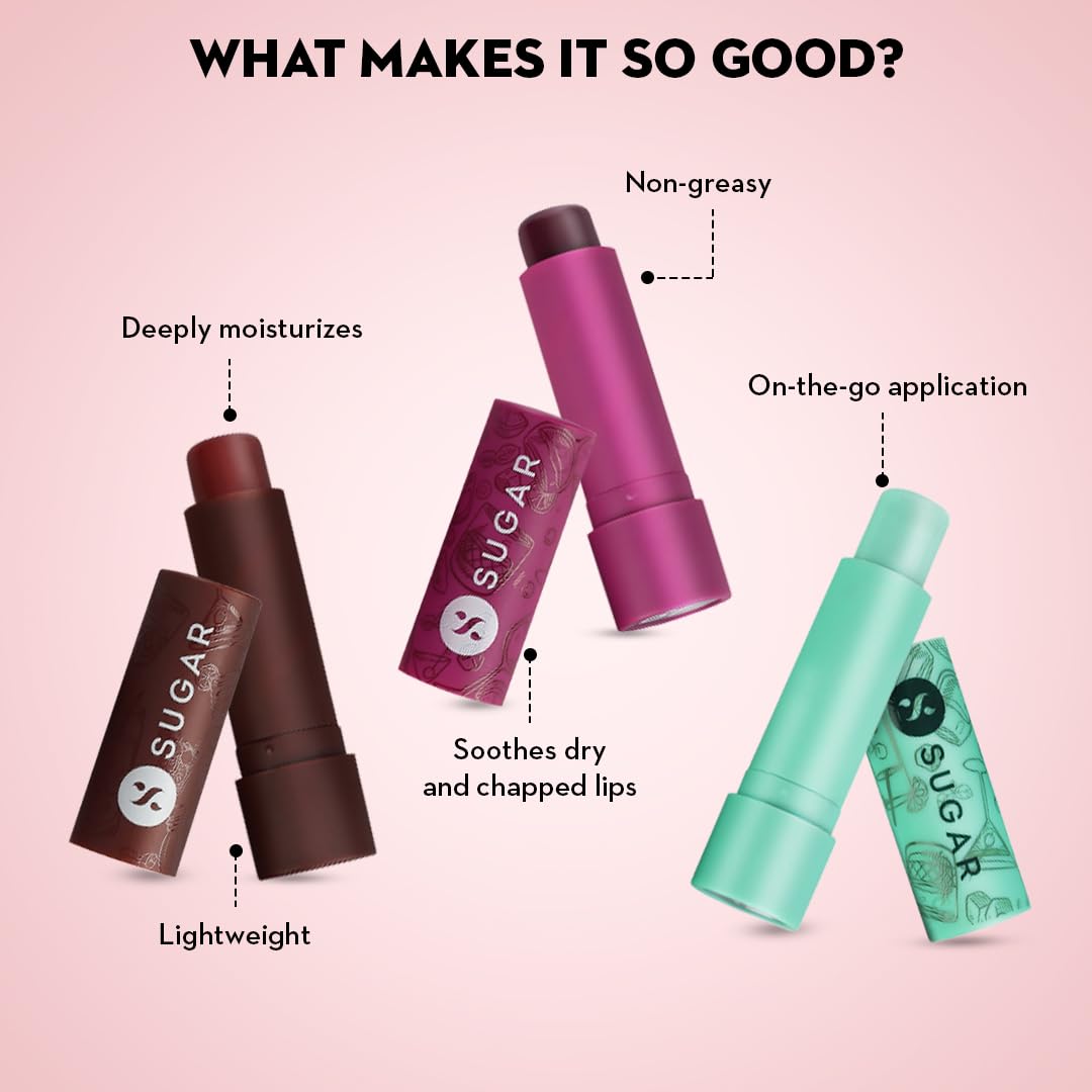 SUGAR Cosmetics Tipsy Lip Balm For Dry & Chapped Lips With Vitamin E, Shea Butter and Jojoba Oil | Lip Protection & Nourishment | LipBalm with SPF | 4.5gm - 01 Mojito