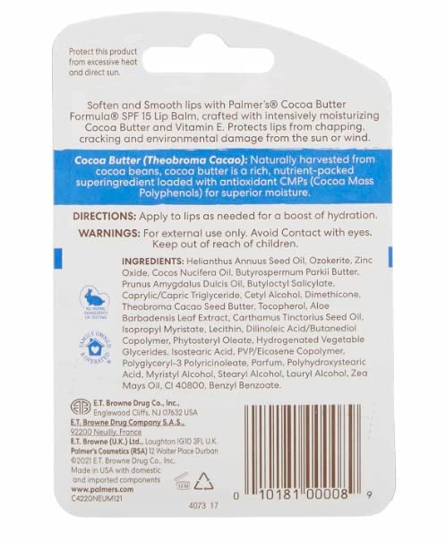 Palmer's Cocoa Butter Formula Lip Balm Original Tube, Green, 4 g