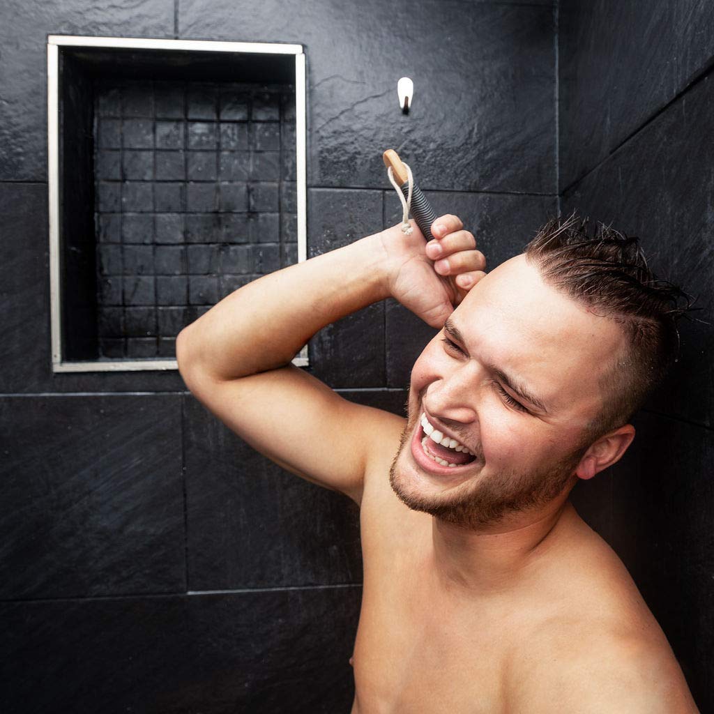 Toem Back Lotion Applicator | Tea Tree Oil, Body Wash, Shower Gel, Tanning Lotion, Aloe Vera Gel, Back Acne Gel, Self Applicator Pad | Includes 1 Back Lotion Applicator & 1 Hook (1 Pad)