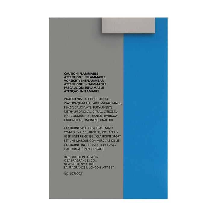 Liz Claiborne Sport Cologne Spray for Men, 100.55ml