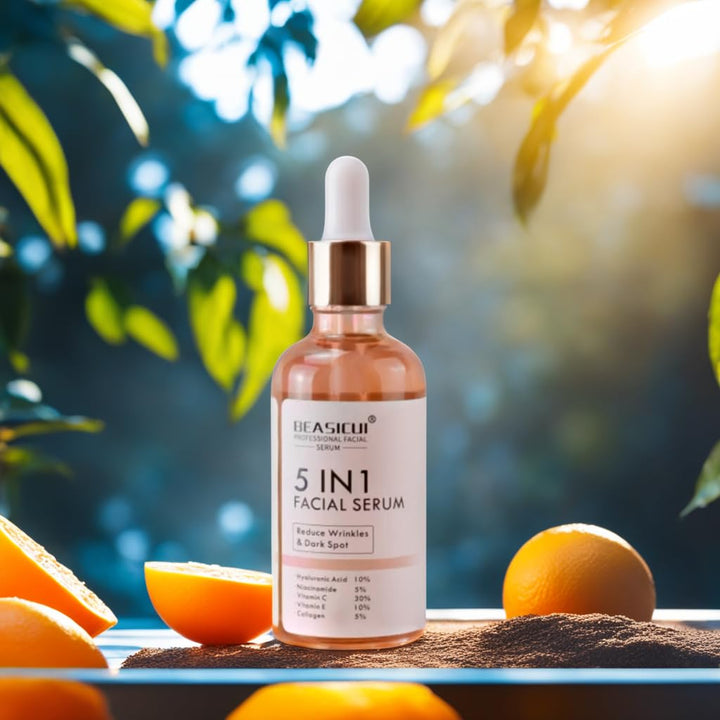 BEASICUI Vitamin C Serum for Face – Anti Aging Face Serum with Vitamin C, Hyaluronic Acid, Vitamin E – Radiance Serum for Dark Spots, Even Skin Tone, Eye Area, Fine Lines & Wrinkles, 1 Fl Oz