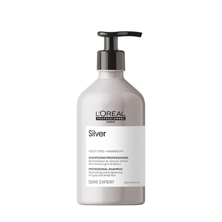 L'Oreal Professionnel Color Depositing Purple Shampoo - Neutralizes Unwanted Yellow Tones For Natural, Color Treated or Bleached, White & Blonde Hair