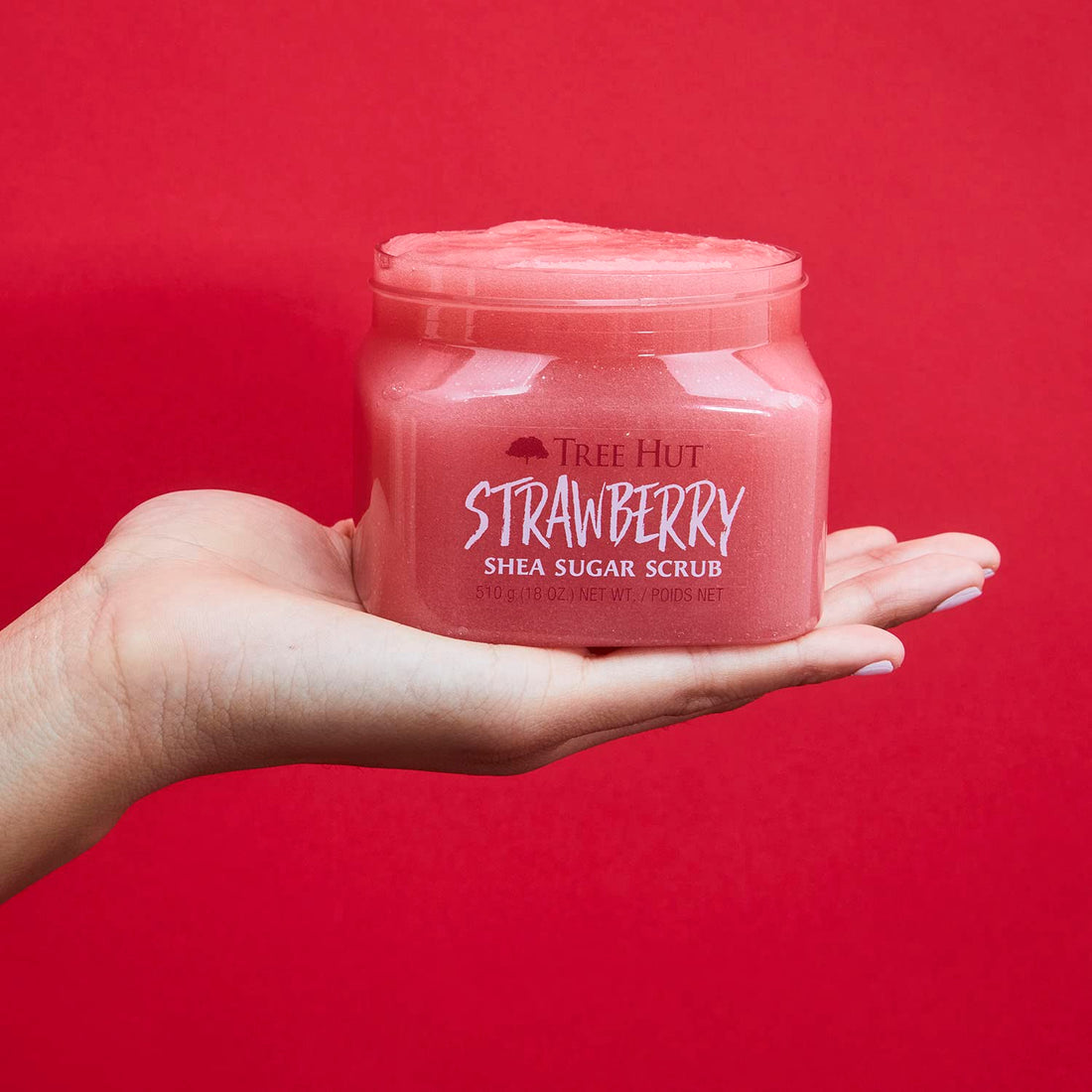 Tree Hut Shea Sugar Scrub - Strawberry - 18 oz - Exfoliating Body Scrub for Smooth, Glowing Skin - Made with Real Sugar and Shea Butter