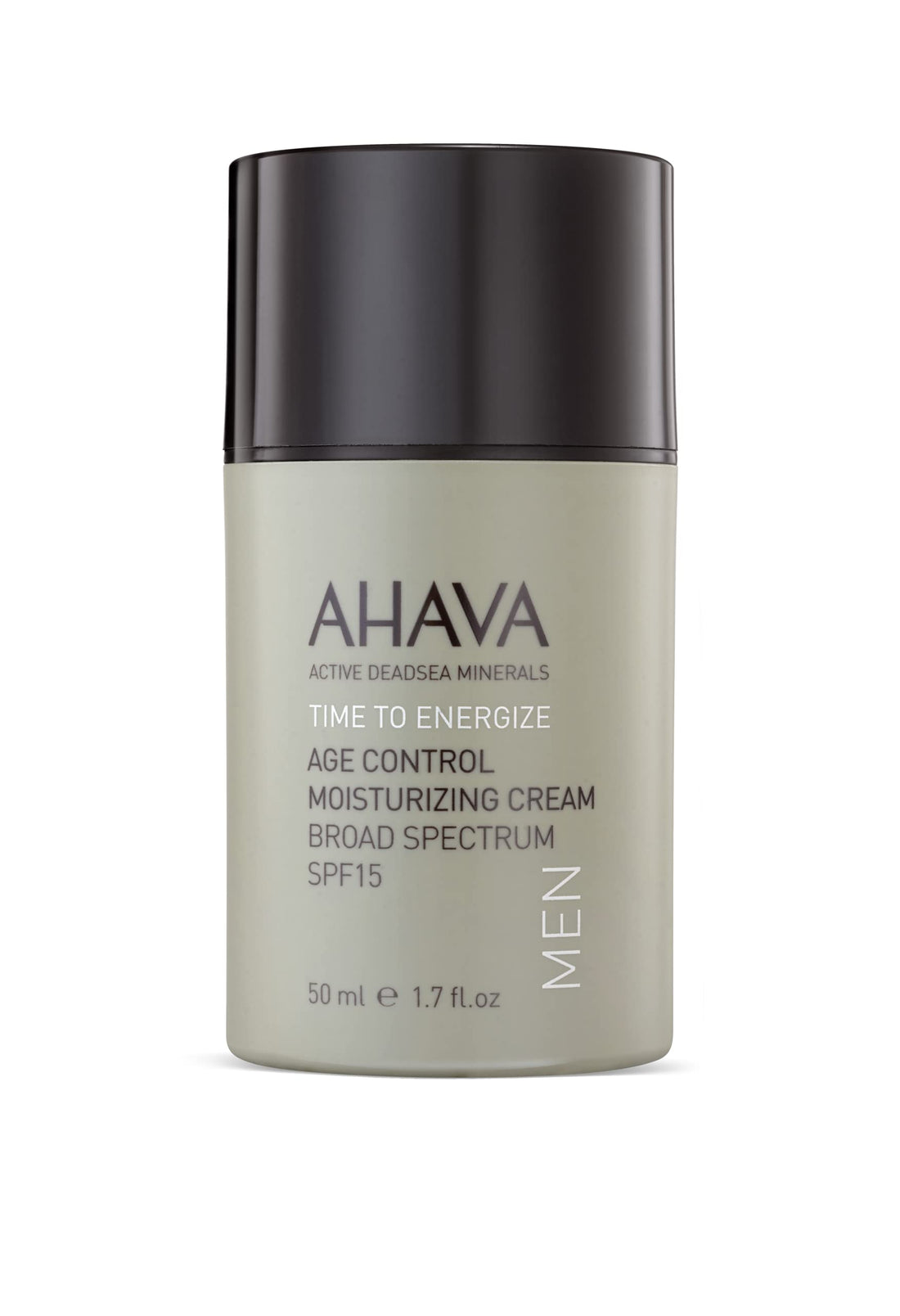 AHAVA Men's Age Control Moisturizing Cream, Broad Spectrum SPF15 - Fast-absorbing Silky Hydrating Lotion, Protects from Premature Aging Signs of UVA/B rays, Enriched with Exclusive Osmoter, 1.7 Fl.Oz