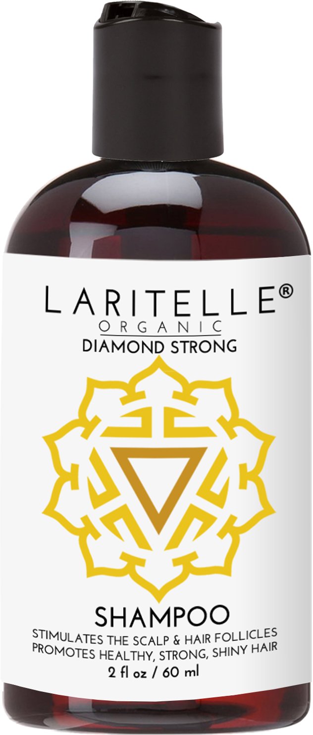 Laritelle Organic Travel Size Shampoo 2 oz | Hair Loss Prevention, Strengthening, Follicle Stimulating | Argan, Rosemary, Lemongrass, Ginger & Cedarwood | NO GMO, Sulfate, Alcohol, Paraben, Phthalate