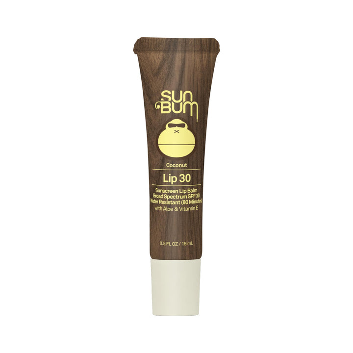Sun Bum SPF 30 Lip Balm Sunscreen - Broad Spectrum Moisturizing Sunscreen with Aloe & Vitamin E - Hawaii 104 Act Compliant (Made Without Octinoxate & Oxybenzone) - 0.5 oz