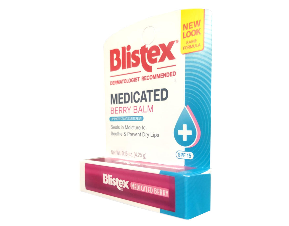 Blistex Medicated Lip Balm, Spf 15, Berry, .15-Ounce Tubes (Pack of 3)