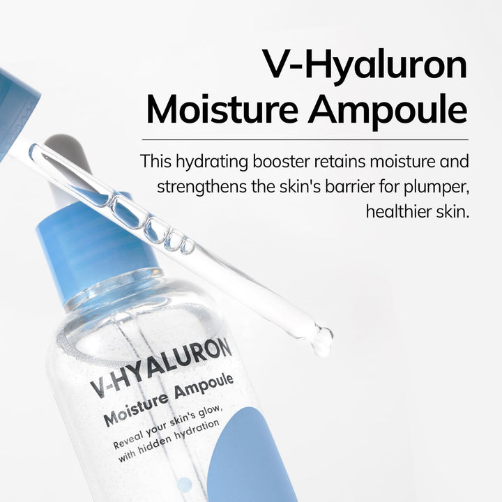BY MERZY V-Hyaluronic Acid Moisture Ampoule - Hyaluronic Acid, Moisture Boost, Hydration Ampoule, Skin Soothing, All skin type, Serums, Korean Skincare (100ml/3.38 fl.oz.)