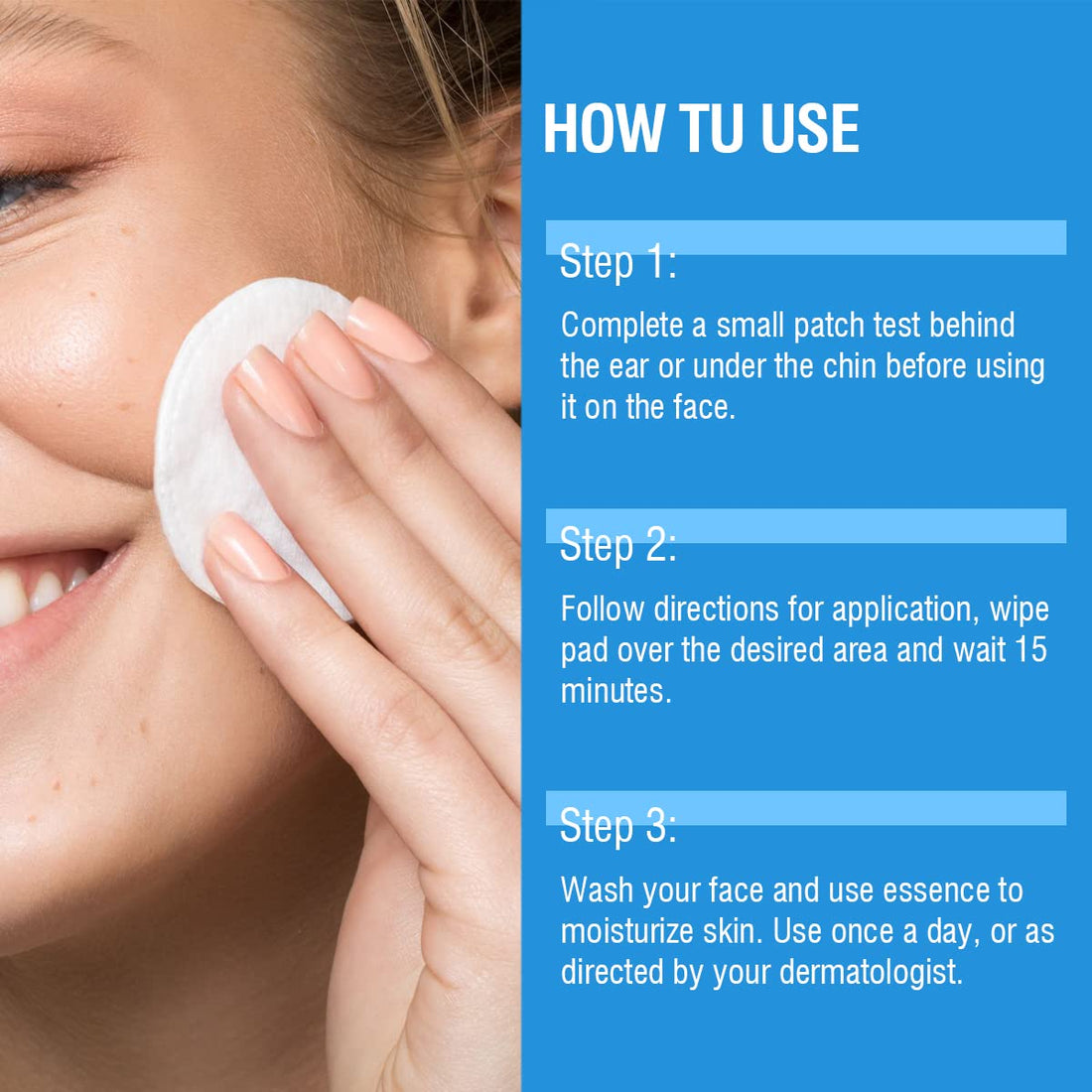 10% Glycolic Acid + 2% Salicylic Acid Peel Pads - BACHERI Resurfacing Pads For Face with Vitamins B5, C & E, Allantoin - Exfoliating Facial Peel for Dark Spots, Blackhead, Acne 55 Pads