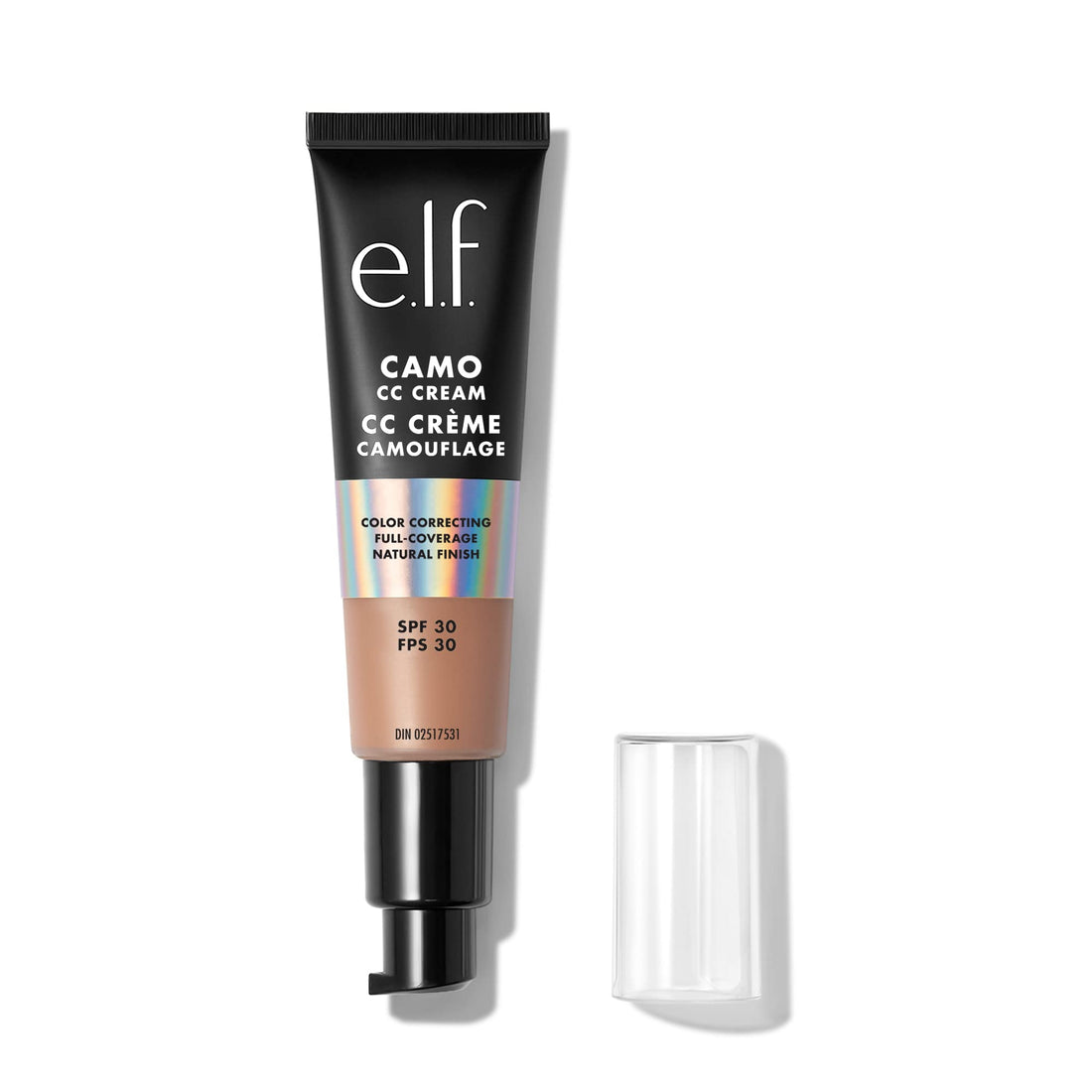 e.l.f. Camo CC Cream | Color Correcting Full Coverage Foundation with SPF 30 | Tan 425 N | 1.05 Oz (30g)