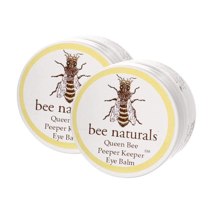 Queen Bee Naturals Best Eye Balm Peeper Keeper - Eyelid Cream Reduces Crows Feet, Wrinkles & Fine Lines - Moisturizes Your Skin - Vitamin E + 10 All Natural Nutrient Oils (2 Pack)