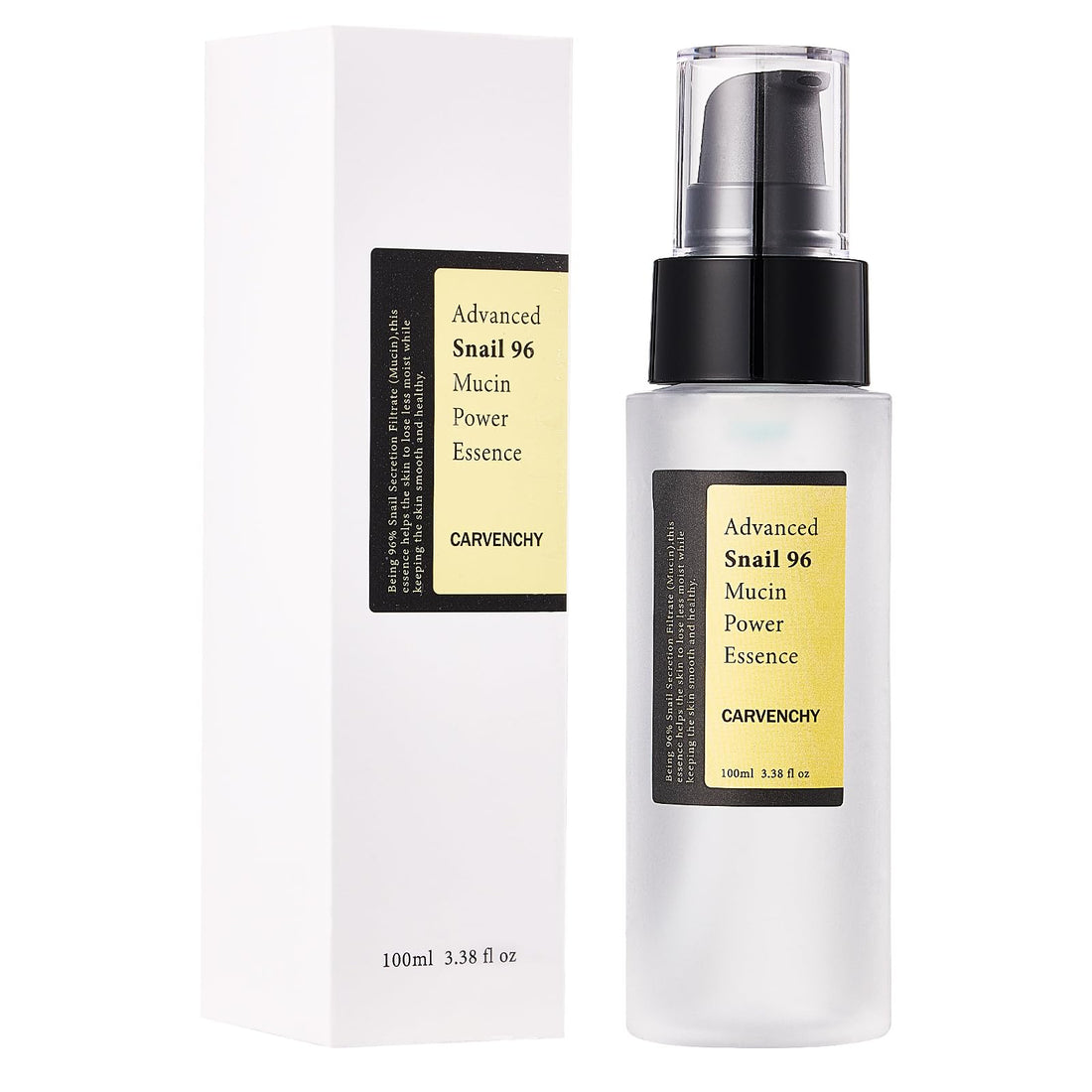 100ml Snail Mucin 96% Power Face Serum, Hydrating Serum for Face with Snail Secretion Filtrate for Dull And Damaged Skin, Power Repairing Essence for Skin Care (3.38 fl oz)