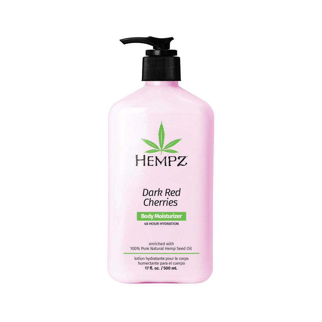 Hempz Dark Red Cherries Lotion, Ultra Hydrating Moisturizer for Body, Hands and Feet 17 oz.