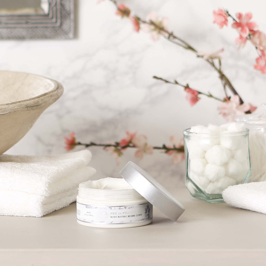 Pre de Provence Collection Shea Butter Enriched Soothing & Moisturizing, Body Butter, 6.7 fl oz, Milk, (6111)