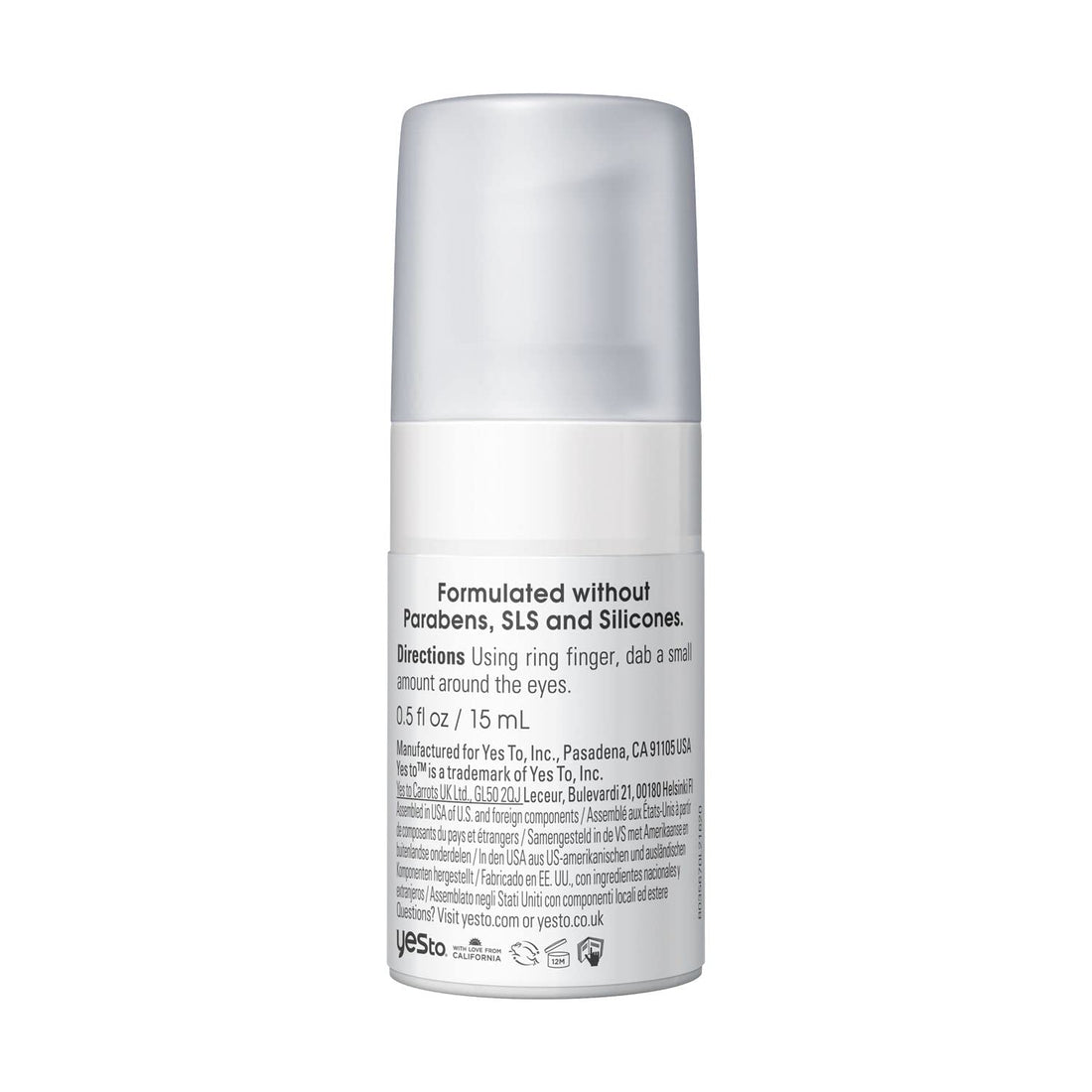 Yes To Avocado Fragrance Free Daily Eye Cream, 0.5 Fl Oz + Dry Skin + Moisturize and Nourish Skin + Avocado Oil and Hyaluronic Acid + 99% Natural Ingredients