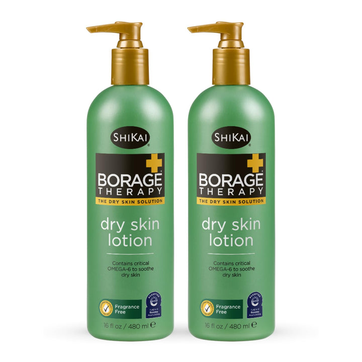 Shikai Borage Therapy Dry Skin Lotion Original Unscented - 16 Oz, Pack of 2