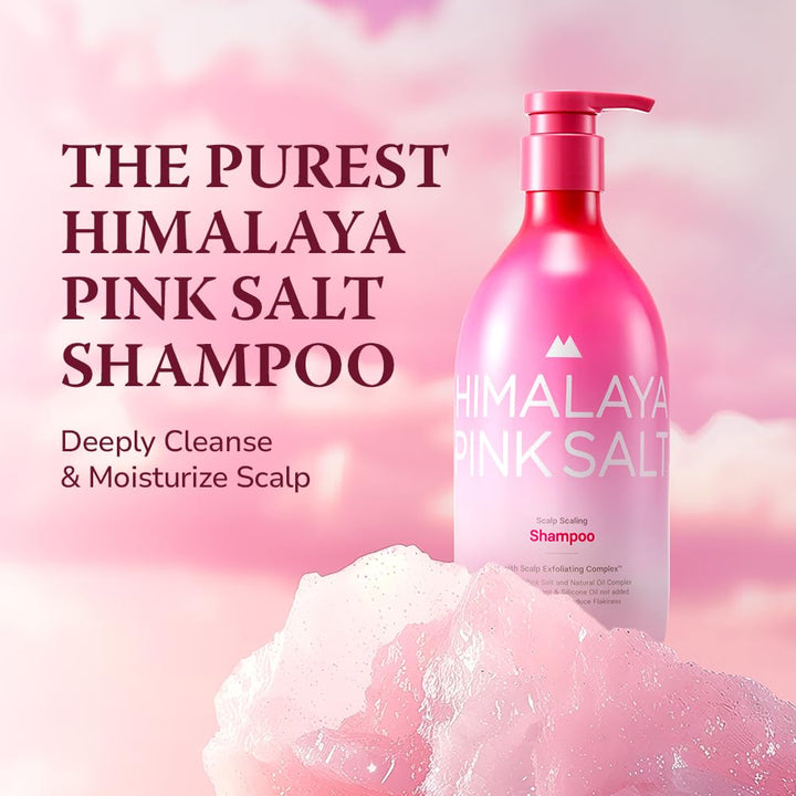 HIMALAYA PINKSALT Scalp Scaling Shampoo - Clarifying Shampoo for Build Up - Clincally Proven Scalp Exfoliator with AHA, PHA - Apple Cider Vinegar, Natural Oil, Silicone-Free, Sulfate Free (21.1oz.)