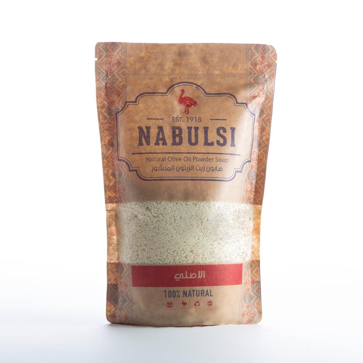 Virgin Olive Oil Nabulsi Soap Powder - 250g 100% Pure Olive Oil Soap Powder for Face & Body - Traditional Soap Powder with Real Scent - Chemical Free Soap Powder for Men & Women (Original)
