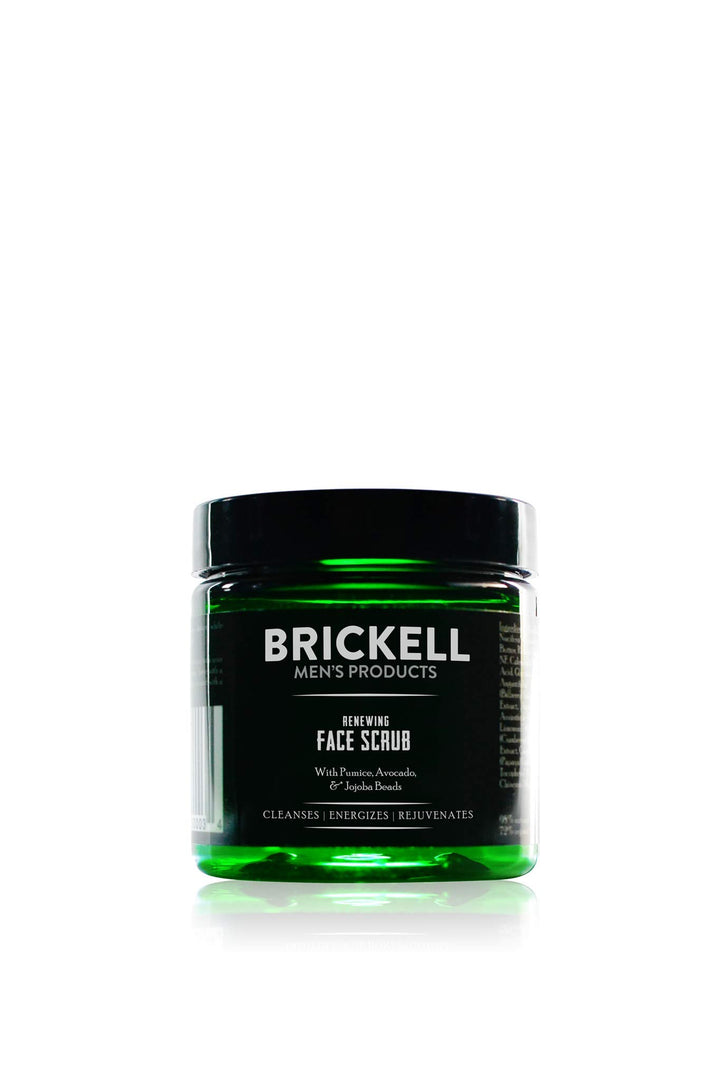 Brickell Men’s Renewing Face Scrub for Men, Natural & Organic Exfoliating Facial Scrub - 2 oz