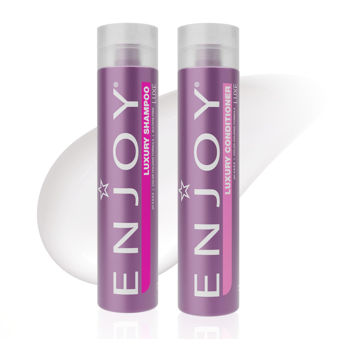 Enjoy Luxury Shampoo & Conditioner- Eliminates Frizz Cleansing Moisturizing Smoothing - Sulfate Free For Thick Coarse or Curly Hair (10.1 Fl Oz)