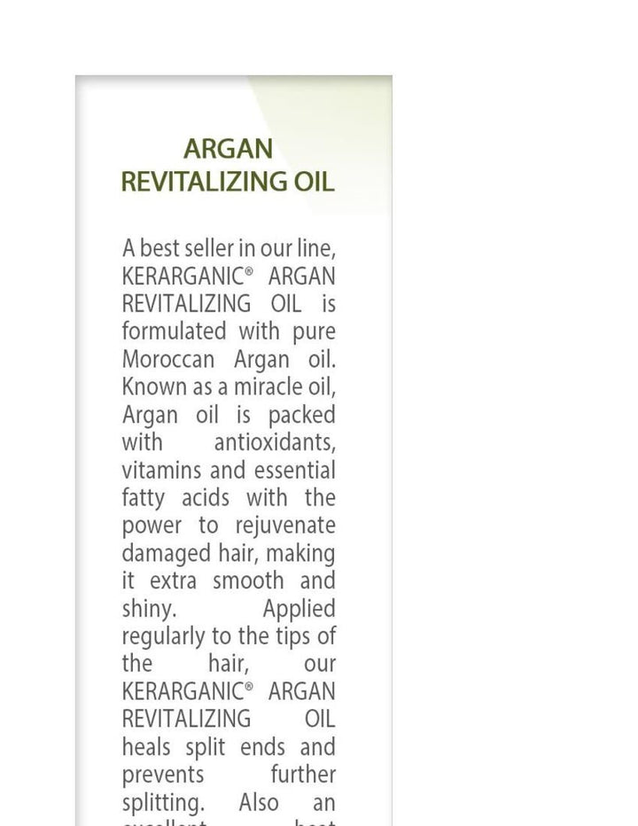 KERATIN TREATMENT - ARGAN REVITALIZING OIL - 2OZ