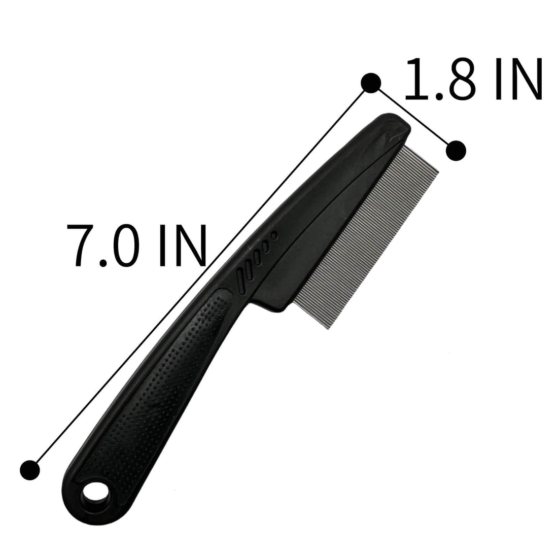 Yumflan Dandruff Comb, Stainless Steel Fine Tooth Dandruff Remover, Professional Scalp Comb Hair Comb for Kids and Adults (Black)