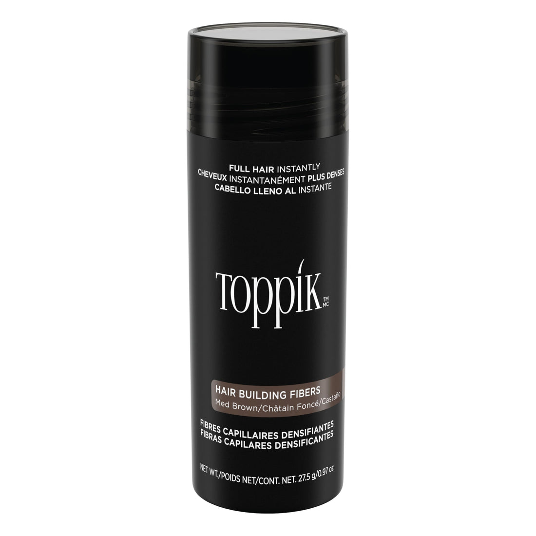 Toppik Hair Building Fibers, Medium Brown, 27.5g | Fill In Fine or Thinning Hair | Instantly Thicker, Fuller Looking Hair | 9 Shades for Men & Women
