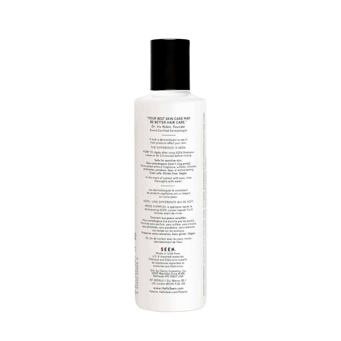 SEEN Shampoo & Conditioner Bundle, Fragrance-Free - Non-Comedogenic & Sulfate-Free Hair Care - Dermatologist-Developed, Safe for Sensitive, Eczema & Acne-Prone Skin