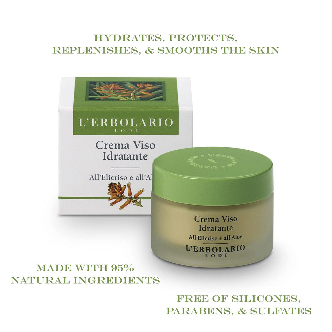 Moisturizing Cream with Everlasting and Aloe by L'Erbolario Lodi by L'Erbolario Lodi