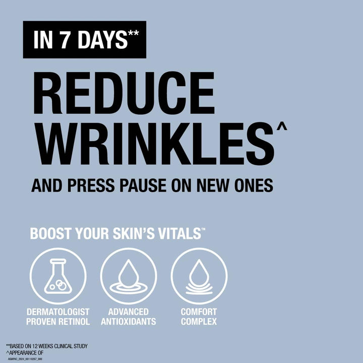 Neutrogena Retinol Face Moisturizer, Rapid Wrinkle Repair, Daily Anti-Aging Face Cream with Retinol & Hyaluronic Acid to Fight Fine Lines, Wrinkles, & Dark Spots, 1.7 oz