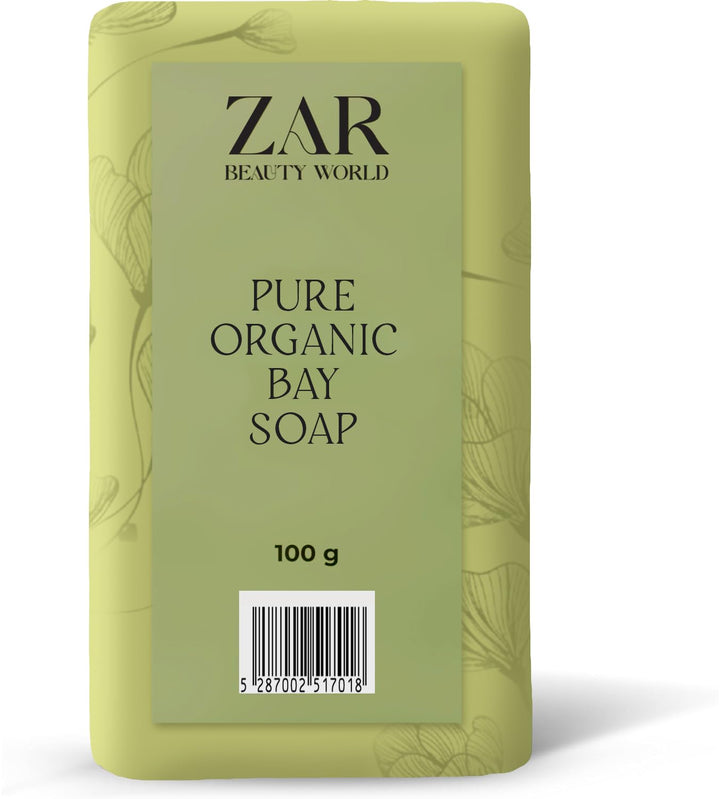 ZAR BEAUTY WORLD Pure Organic Soap: Natural Skin-Cleansing Soap, Moisturizing Luxury Soap for All Skin Types, Face and Body Soap, Hydrating & Revitalizing Soap Bar, 100g (1, BAY)