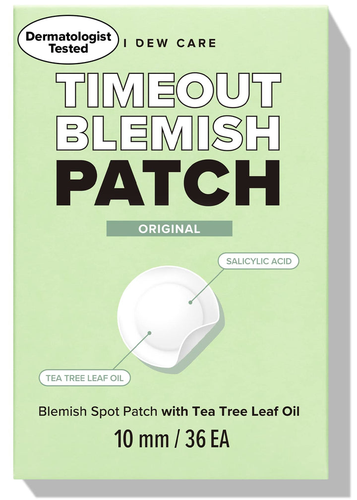 I DEW CARE Hydrocolloid Acne Pimple Patch - Timeout Blemish Original | Korean Zit Dark Spot Patches for Face and Skin, Pus absorbing with Tea Tree Oil, Mother's Day, 36 Count