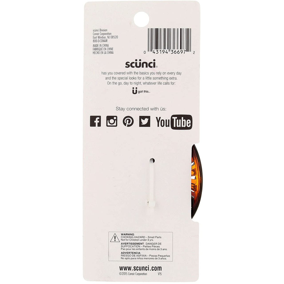 Scunci No Slip Grip All Day Hold Hair Claw Clip Jaw For Thick Hair