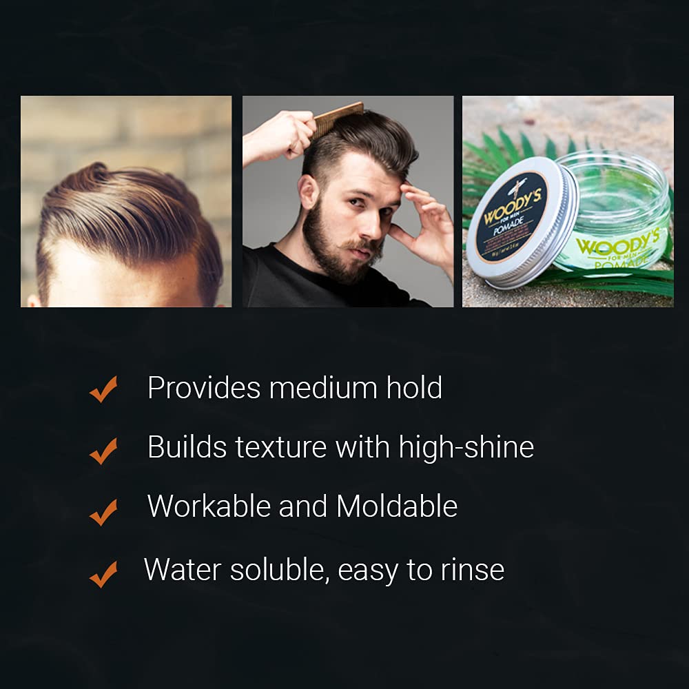 Woody's Pomade for Men, Pomade, 3.4 Ounce