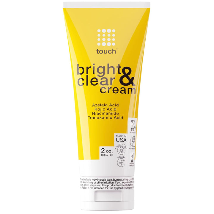 TOUCH Skin Bright Cream for Dark Spots on Face - Azelaic Acid with Kojic Acid, Tranexamic Acid, & Niacinamide – Age Spot, Sun Spot, and Melasma