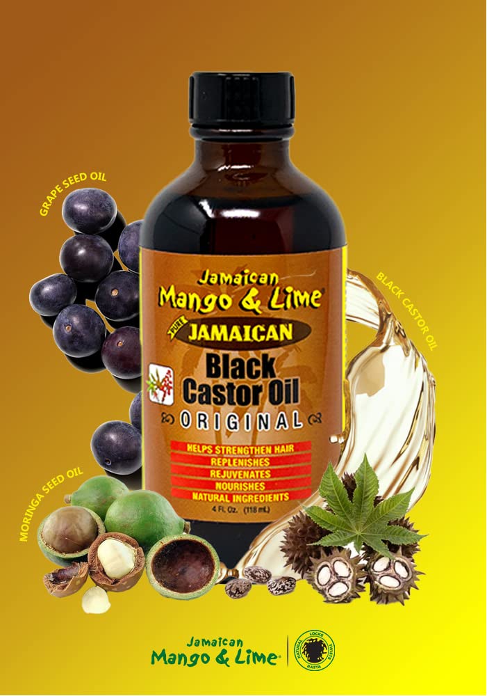 Jamaican Mango & Lime Black Castor Oil (Original) 4 Oz