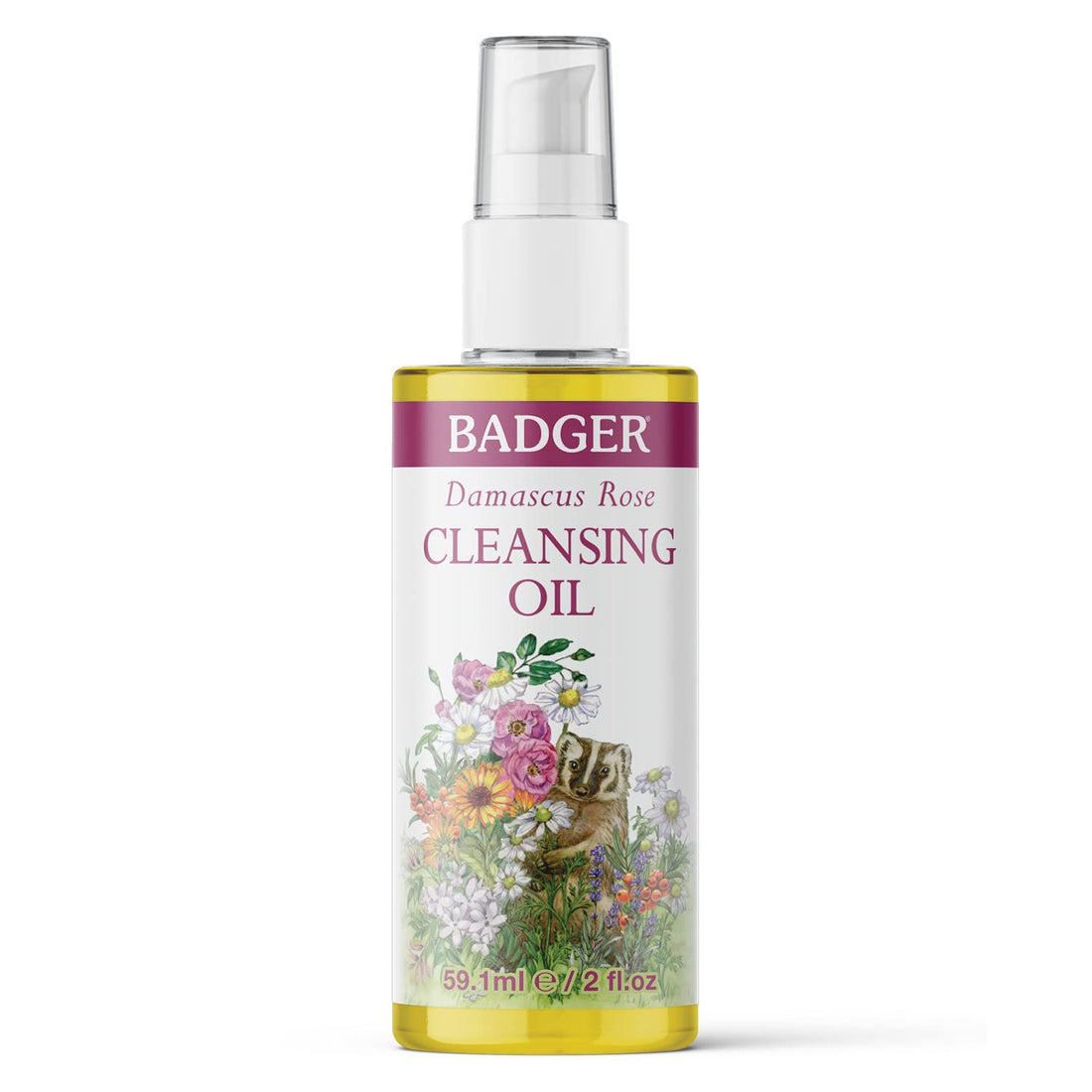 Badger Damascus Rose Cleansing Oil 2oz- Certified Organic