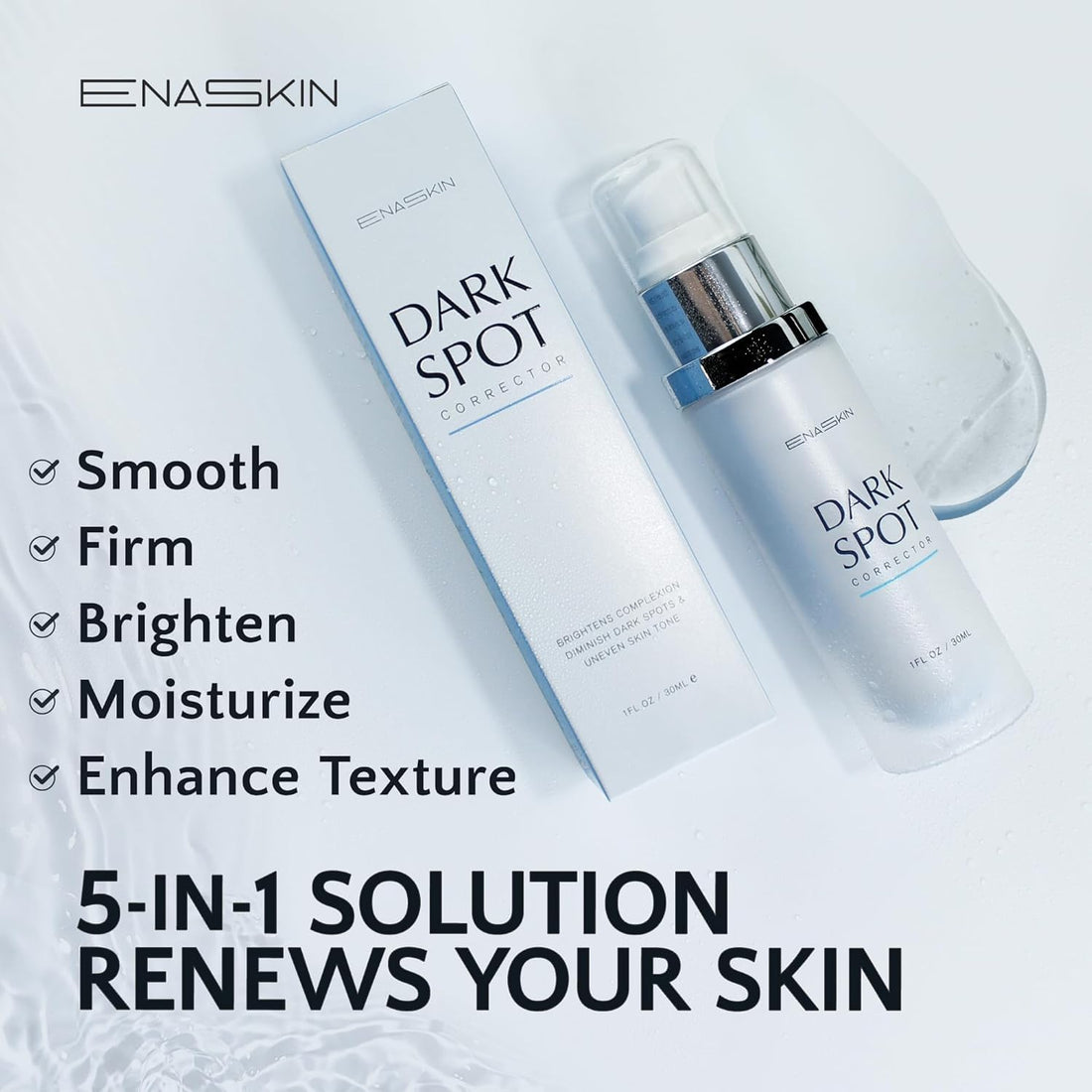 EnaSkin Dark Spot Remover Face & Body Serum: Age Spot Sun Spot Freckles Melasma Brown Spot - Advanced Formula with Niacinamide for Women and Men 1.0 Fl Oz (Pack of 2)